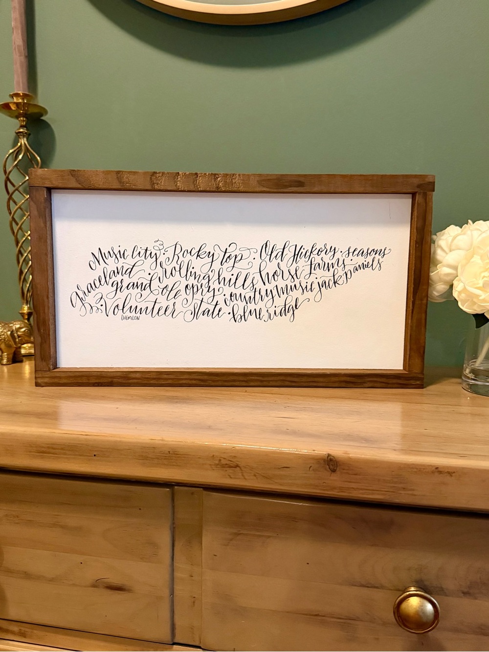 Clairmont & Co Tennessee Typography Wall Art | Rustic Farmhouse Decor